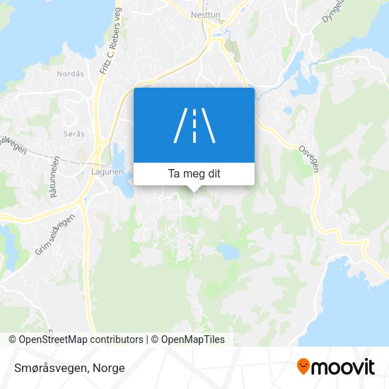 Smøråsvegen kart