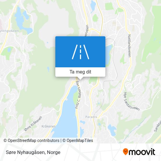 Søre Nyhaugåsen kart
