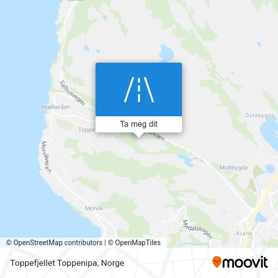 Toppefjellet Toppenipa kart