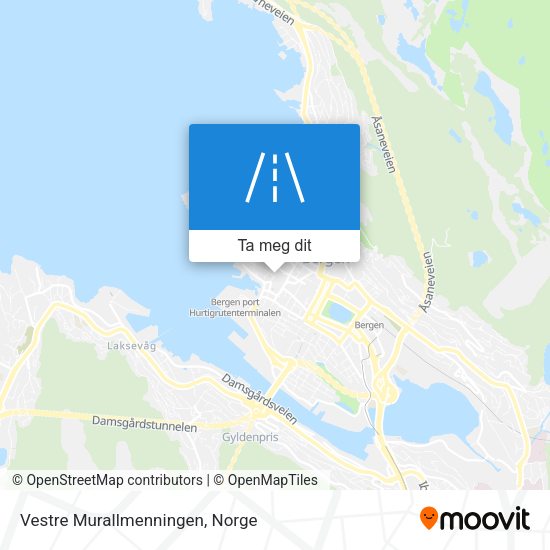 Vestre Murallmenningen kart