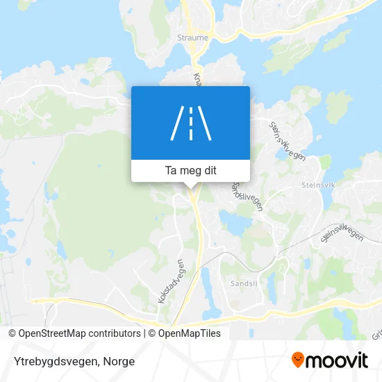 Ytrebygdsvegen kart