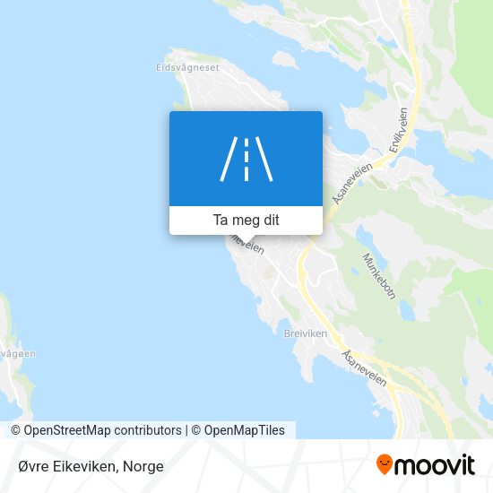 Øvre Eikeviken kart