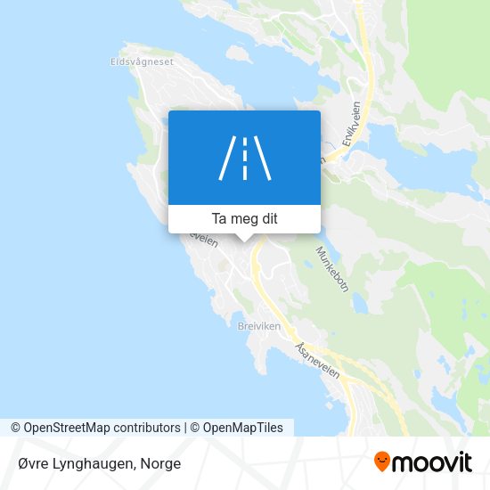 Øvre Lynghaugen kart