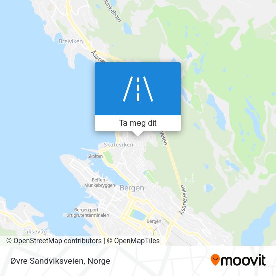Øvre Sandviksveien kart