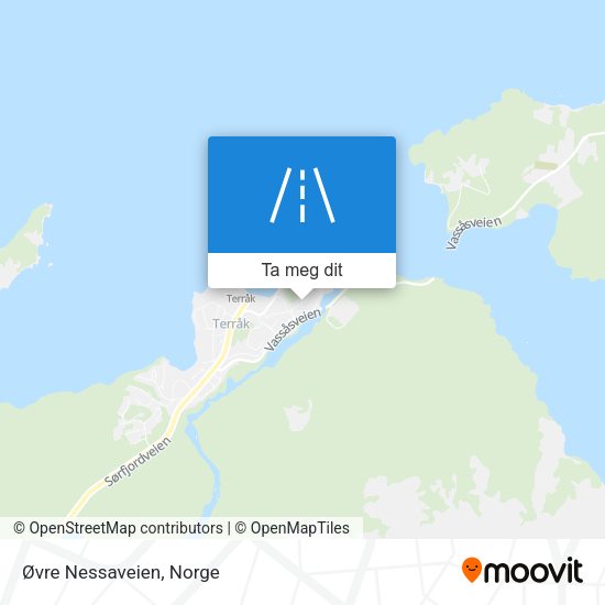 Øvre Nessaveien kart