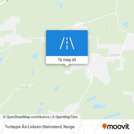 Turløype Ås-Liråsen-Steinsland kart