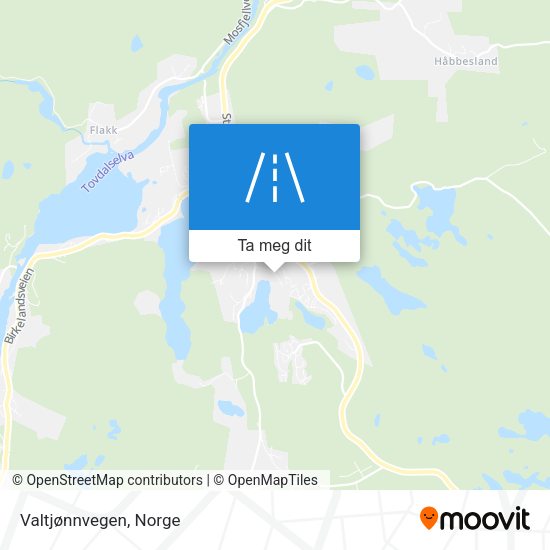 Valtjønnvegen kart