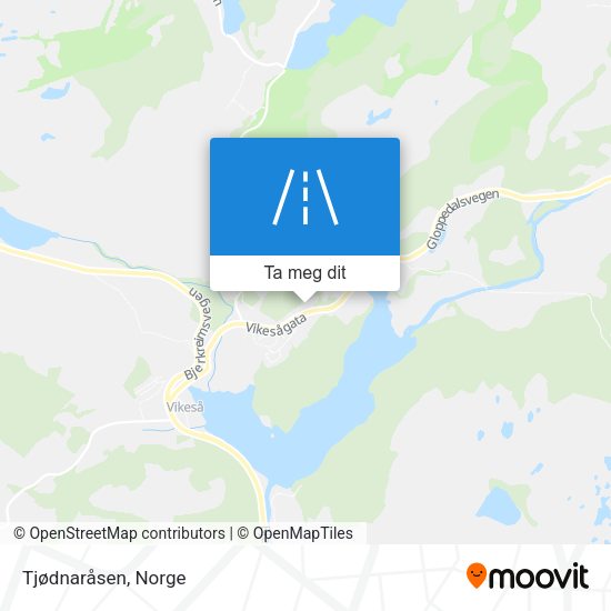 Tjødnaråsen kart