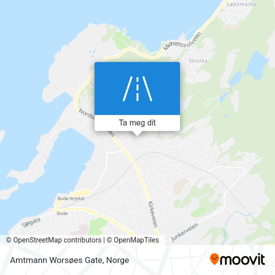 Amtmann Worsøes Gate kart