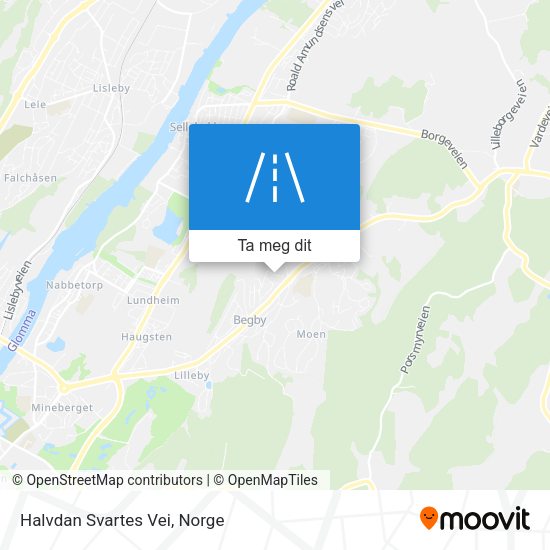 Halvdan Svartes Vei kart