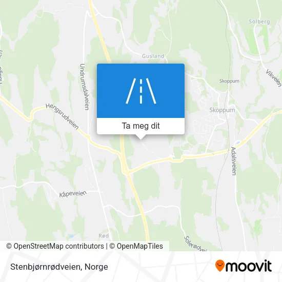 Stenbjørnrødveien kart