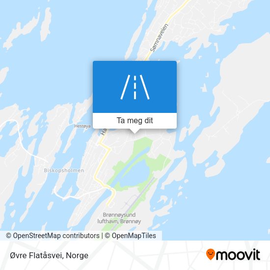 Øvre Flatåsvei kart