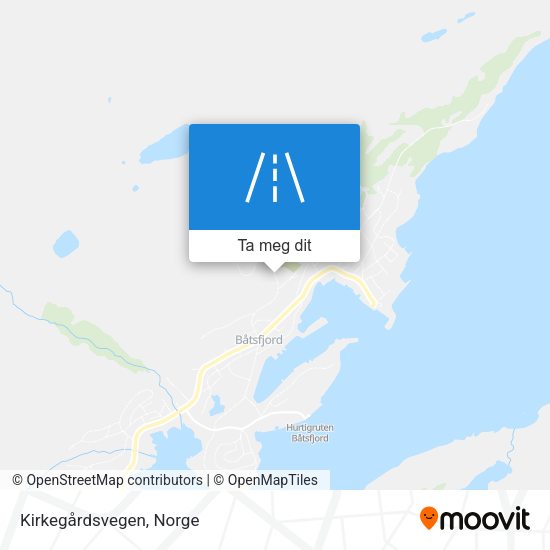 Kirkegårdsvegen kart