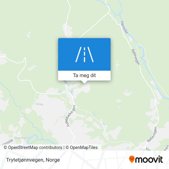 Trytetjønnvegen kart