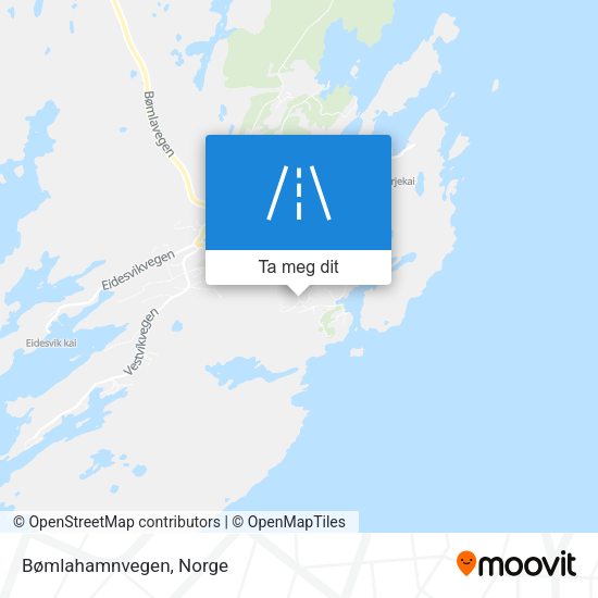 Bømlahamnvegen kart