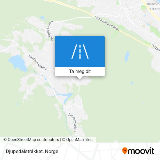 Djupedalstråkket kart