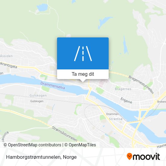 Hamborgstrømtunnelen kart