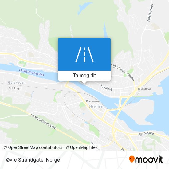Øvre Strandgate kart