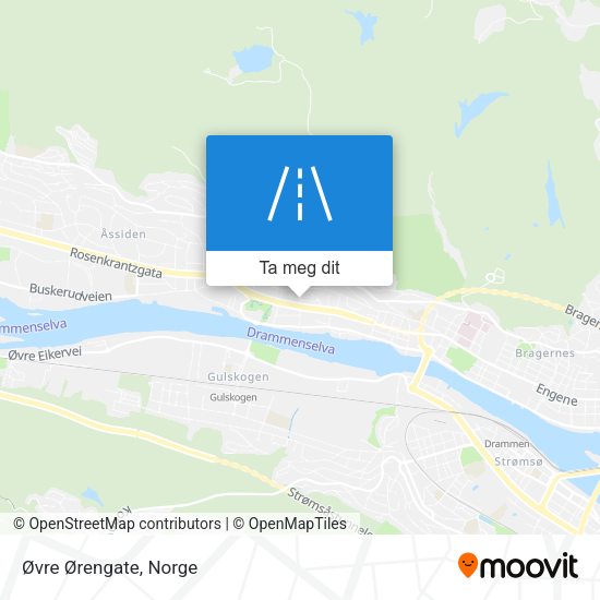 Øvre Ørengate kart