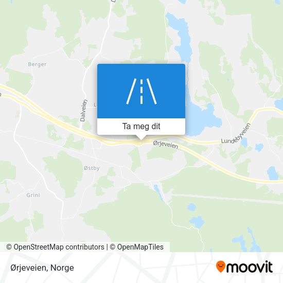 Ørjeveien kart