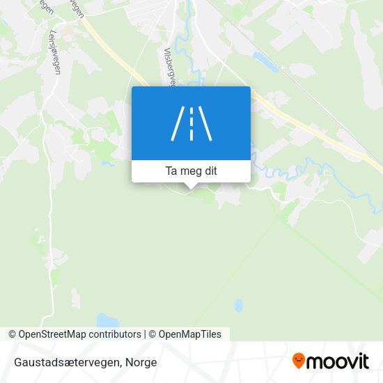 Gaustadsætervegen kart