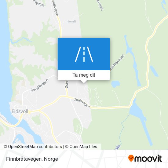 Finnbråtavegen kart