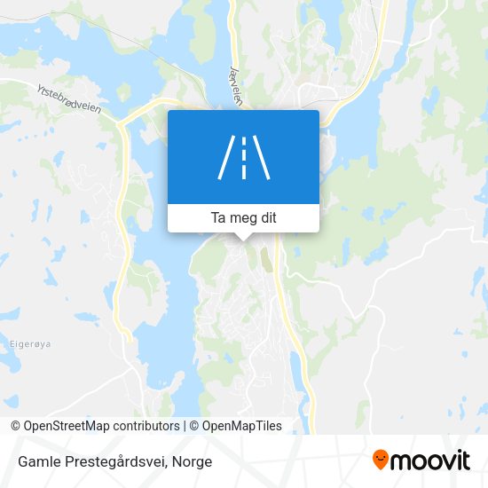 Gamle Prestegårdsvei kart