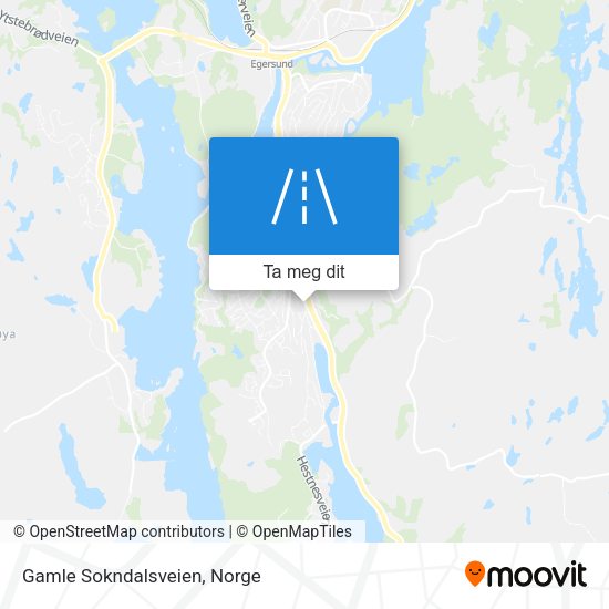 Gamle Sokndalsveien kart