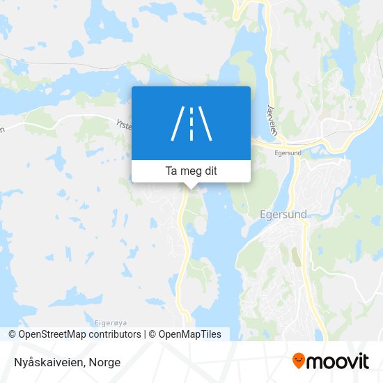 Nyåskaiveien kart