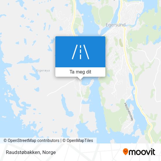 Raudstøbakken kart