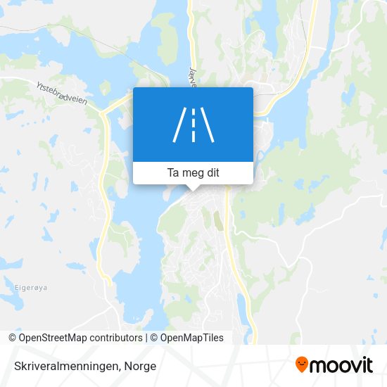 Skriveralmenningen kart