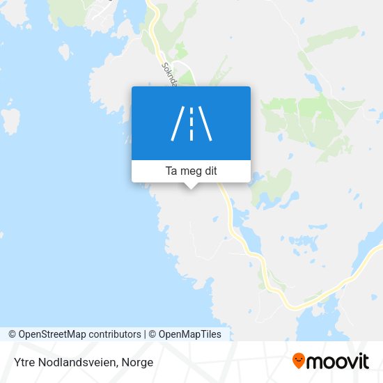 Ytre Nodlandsveien kart