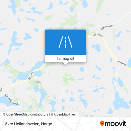 Øvre Hellandsveien kart