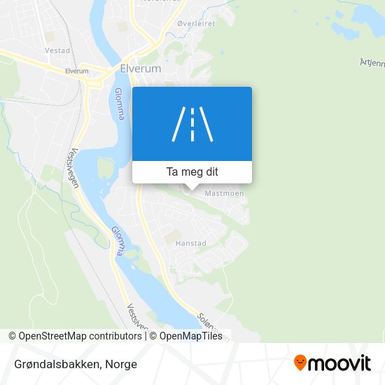 Grøndalsbakken kart