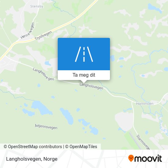 Langholsvegen kart