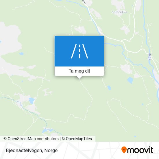 Bjødnastølvegen kart