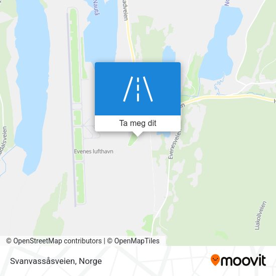 Svanvassåsveien kart