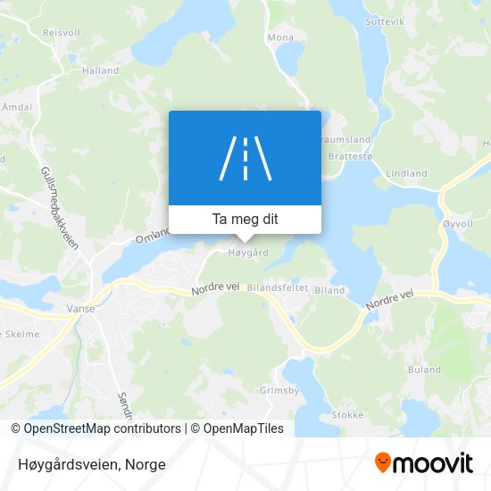 Høygårdsveien kart