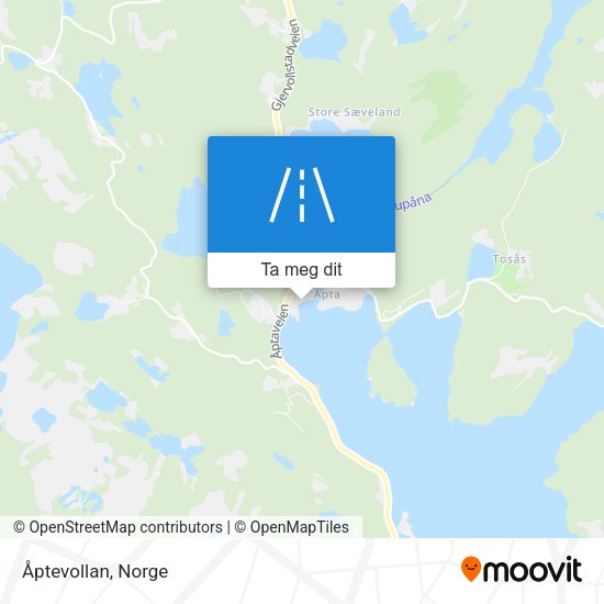 Åptevollan kart