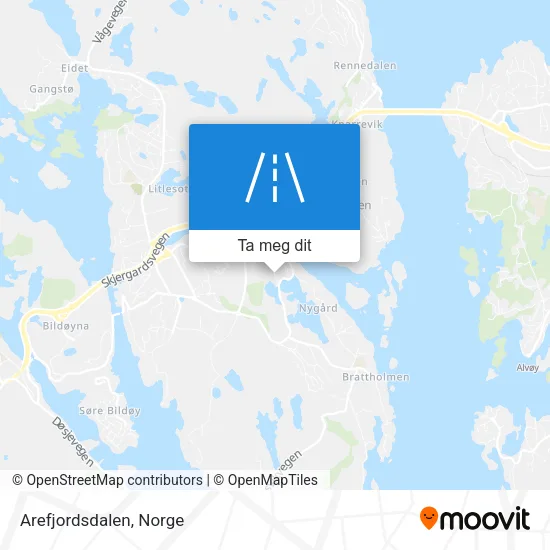 Arefjordsdalen kart