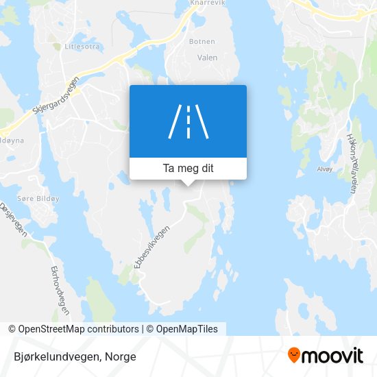 Bjørkelundvegen kart