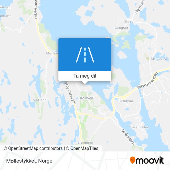 Møllestykket kart
