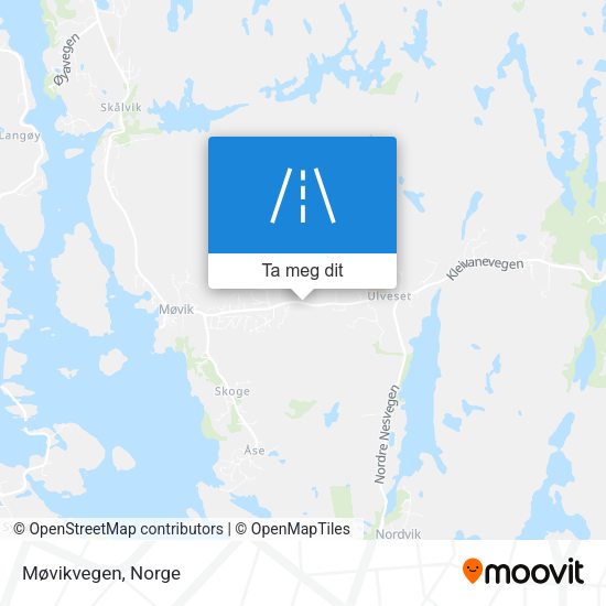 Møvikvegen kart