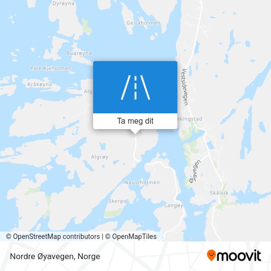 Nordre Øyavegen kart