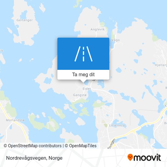 Nordrevågsvegen kart