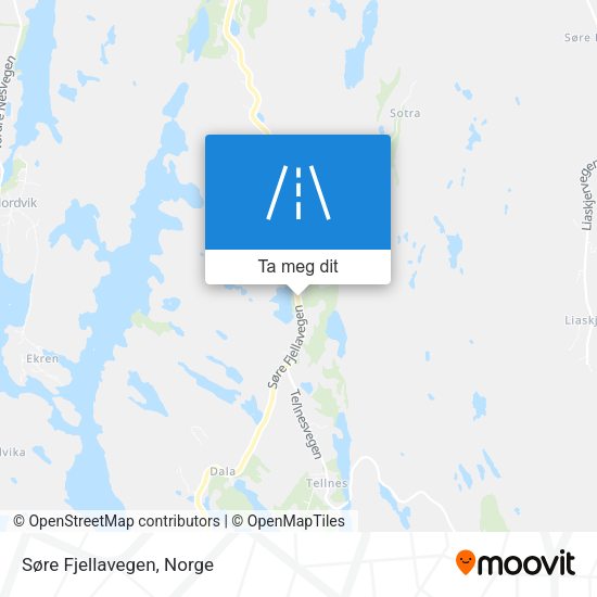 Søre Fjellavegen kart