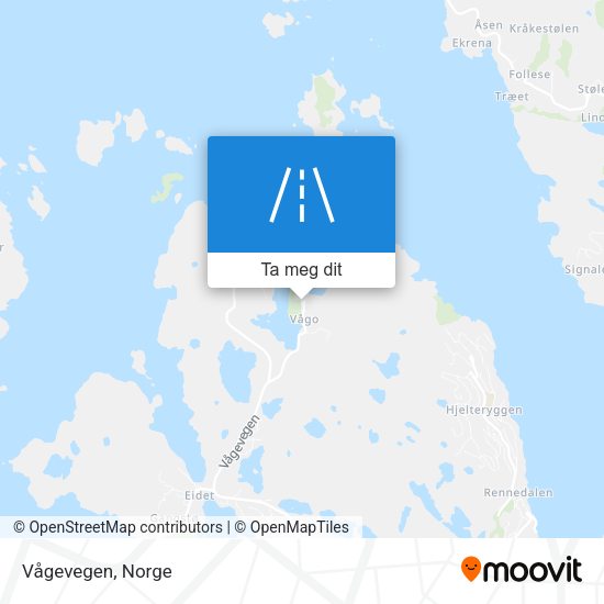 Vågevegen kart