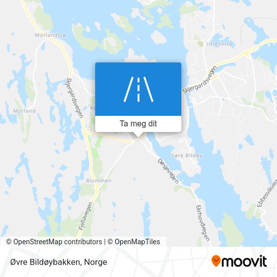 Øvre Bildøybakken kart