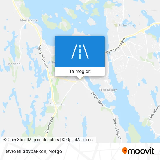 Øvre Bildøybakken kart