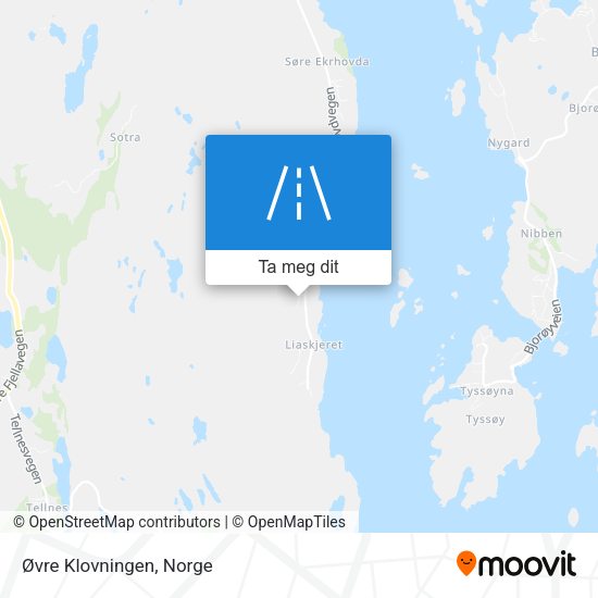 Øvre Klovningen kart